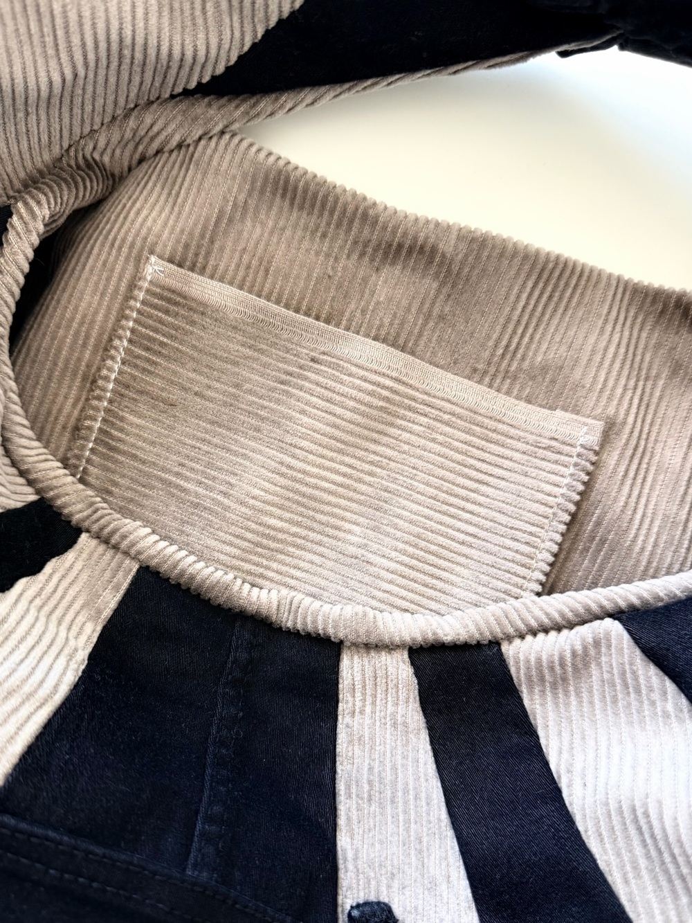OOAK Handmade Upcycled Zara Denim Velvet Patchwork Hobo Shoulder Bag - Picture 6 of 10